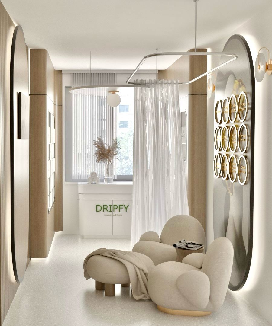 Dripfy Corner in‑clinic setup