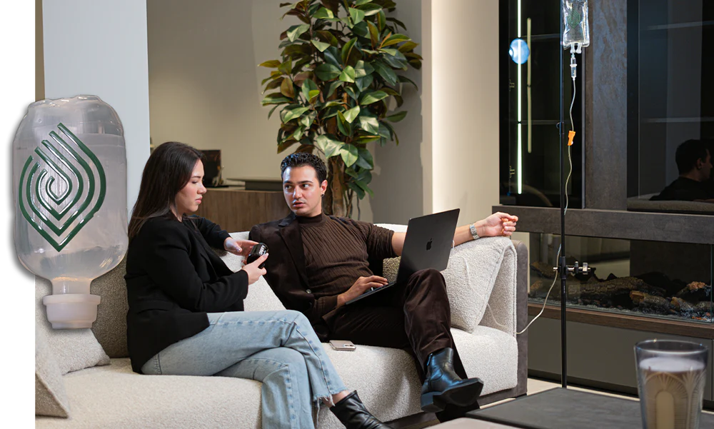 Dripfy Corner in‑clinic setup